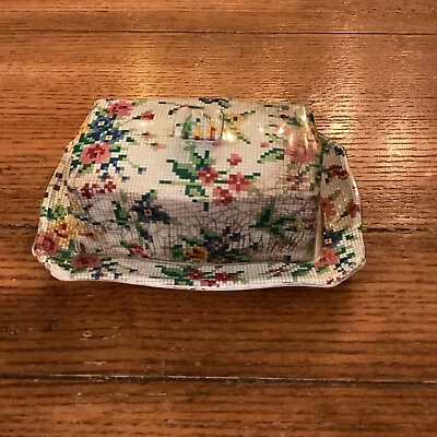 Rare Vintage Royal Winton Grimwades Chintz Queen Anne  Butter Dish C. 1951 • $15