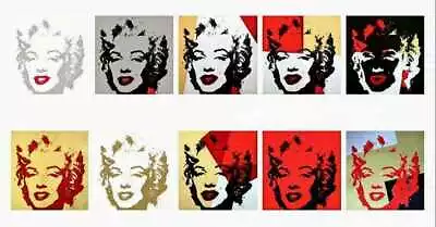 Andy Warhol (After)  Golden Marilyn Portfolio - 10 Sunday B Morning Silk Screens • $4000