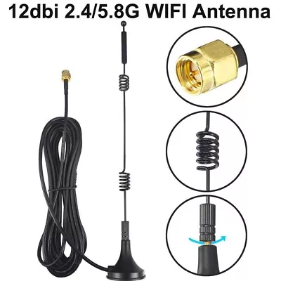 Enhance Your Connection With 12dBi 4G LTE Antenna SMA For Huawei ZTE USB Dongle • £8.46