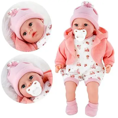 BiBi Doll Lifelike Soft Bodied Baby Doll Girl Toy With Peach Design & Sounds 18  • £19.99