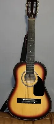 Vintage Harmony Acoustic Guitar Beginners 01240 6 String Sounds Great • $52