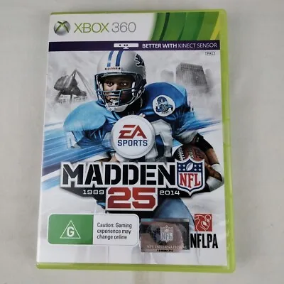 NFL Madden 25 1989-2014 Xbox 360  PAL American Football Game - KINECT Compatible • $8.95