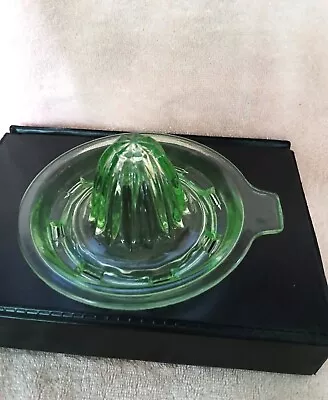 Uranium Vaseline Depression Glass Green Reamer Juicer • $30.99