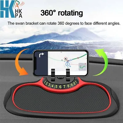 Car Phone Holder Anti Skid Pad Stand Non-Slip Dashboard Mount Mat Number Parking • £9.99