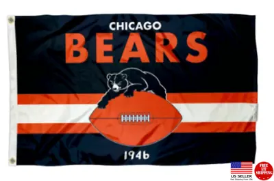 Chicago Bears 3x5 Flag Man Cave Flag 3 X 5 Banner 1946 New USA Da Bears C Retro • $17.21