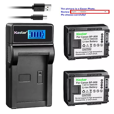 Kastar Battery LCD Charger For Canon BP-808 CG-800 Canon VIXIA HF M31 Camcorder • $15.99