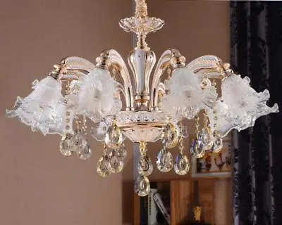 European Luxury Crystal Ceiling Lights Zinc Alloy LED Chandelier Wall Lighting R • $445