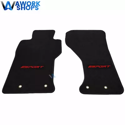 Fits 16-23 Mazda Miata MX-5 Fiat 124 Black Nylon Floor Mats Carpets W/ Red Sport • $57.99