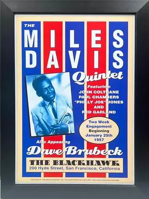 Miles Davis Custom Framed Blackhawk San Francisco Jazz Lithograph Art • $149