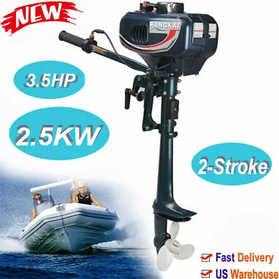 HANGKAI 2 Stroke 3.5 HP Outboard Motor Boat Engine Water Cooling System • $229