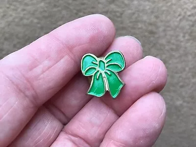 Macmillan Cancer Green Ribbon Bow Enamel Pin Badge • £2.50