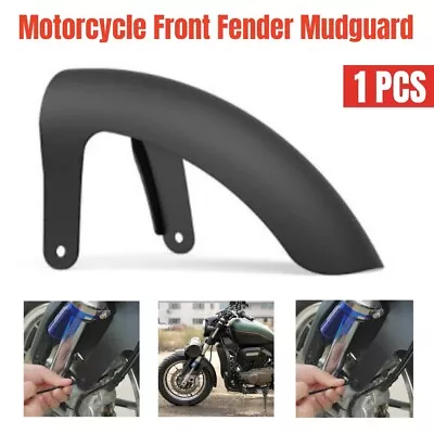 1PC Black Motorcycle Front Wheel Cover Fender Splash Guard Mudguard Assembly US • $34.29