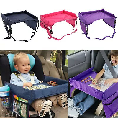 Children's Kid Activity Table Travel Play Tray Car Seat Back Storage Organiser • £7.19