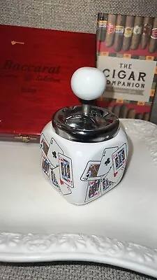 Vintage Spinning Smokeless Ashtray With Playing Card Design  • $80