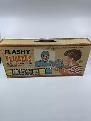 [VINTAGE] 1965 MARX Flashy Flickers Magic Picture Gun W/ 3 Films &box • $68.84