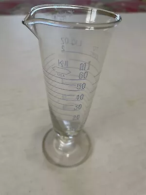 Vintage Kimax Clear Glass Pharmaceutical Graduated Conical Beaker - 10ml 60345 • $16.95