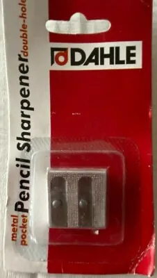 Dahle Heavy Duty Double Hole (Large & Standard Size) Metal Pencil Sharpener NEW • £2.75