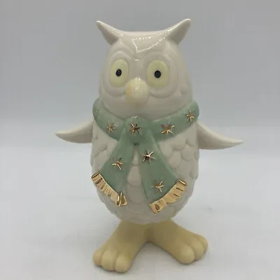 $19.99 • Buy Lenox Bobble Head Holiday Bobbles Owl Figurine No Box Green Scarf Christmas