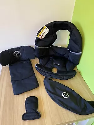 Mamas And Papas Cybex Gold Atom M Car Seat Covers - Full Set - Black • £32.50