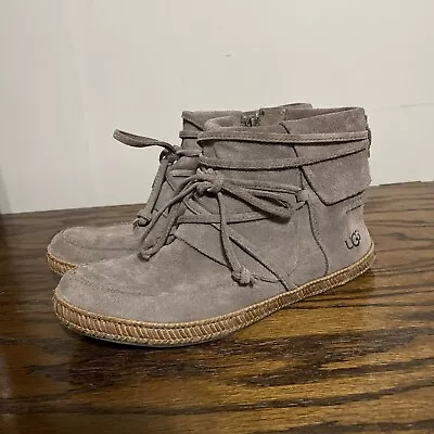 NEW UGG Reid Slate Suede Moccasin Booties Comfy Shoes Boots US 6 Women’s • $37.50