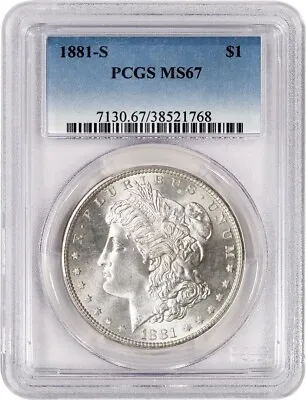1881 S $1 Morgan Silver Dollar PCGS MS67 Gem Uncirculated Coin #768 • $849.99