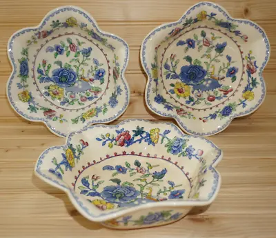 Mason's Plantation Colonial Regency (3) Round Fluted Dessert Bowls 9    (S14) • $43.88