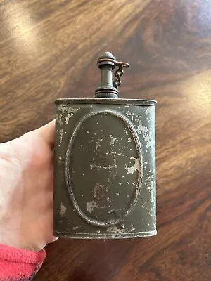 Vintage WWII Oil Can Gunners Rifle Maintenance GI Army Pocket Flask Olive Drab  • $20