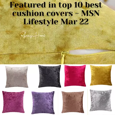 £4.69 • Buy High Street Quality Crushed Ice Velvet Luxury Cushion Cover -16  18  20  22  24 