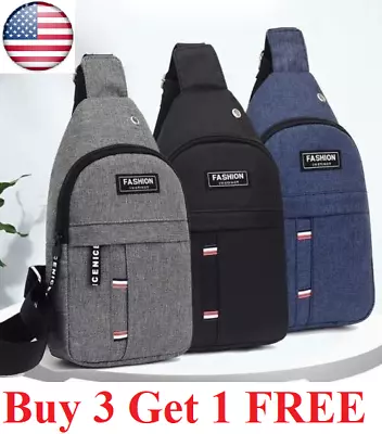 Men Women Sling Bag Chest Fanny Packs Cross Body Travel Shoulder Backpack Sports • $5.95