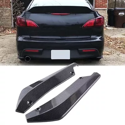 Carbon Fiber Rear Spats Bumper Lip Splitter Diffuser Canard For Mazda 3 I Sedan • $23.89