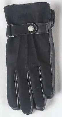 Ralph Lauren Black Wool Leather Thinsulate Touch Gloves NWT $128 • $68.56
