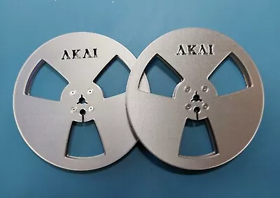 Akai Reel To Reel Tape Spools 7  3D Printed (Plastic) In Silver • £29.99