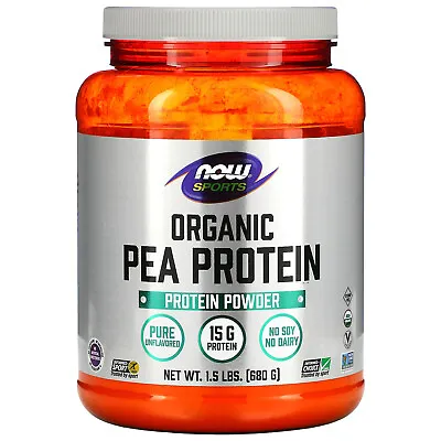 Sports Organic Pea Protein Powder Pure Unflavored 1.5 Lbs (680 G) • $24.43