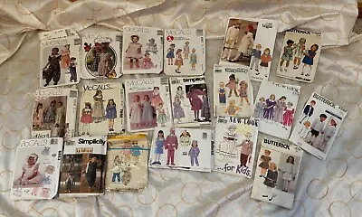 LOT OF 19 Vintage SEWING PATTERNS Infant - Children 2–6 • $9.99