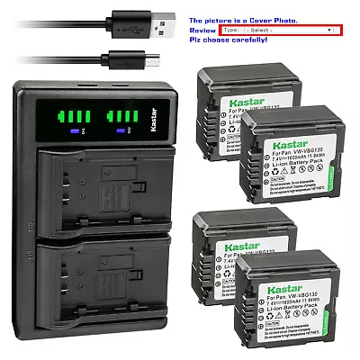 Kastar Battery LTD2 Charger For Panasonic VW-VBG130 VW-VBG260-K VW-VBG130PPK • $9.99