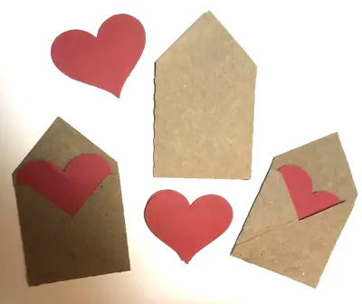 20  Small Square 1-1/2  Mini Kraft Envelopes Love Notes Thinking Of You Cards • $4.95