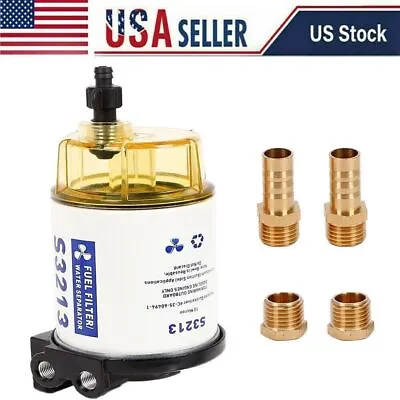 S3213 Boat Fuel Filter Water Separator Kit Clear Bowl - Marine/inboard/outboard • $26.95