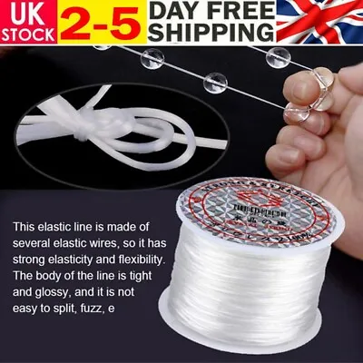 £5.58 • Buy 60m/roll Strong Elastic Stretchy Beading Thread Cord Bracelet String Making DIY