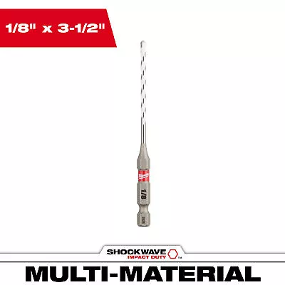 Milwaukee SHOCKWAVE Carbide Multi-Material Drill Bit 1/8in. Diameter Model# • $4.49