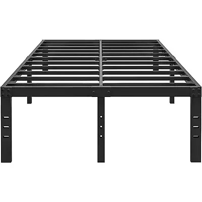 Heavy Duty 18  Queen Size Metal Bed Frame Sturdy Steel Platform Slat Support • $77.31