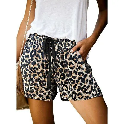 £9.78 • Buy Womens Plain Casual Shorts Summer Ladies Elastic Waist Loose Hot Pants Beach