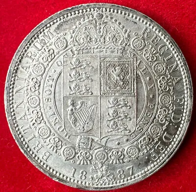£80 • Buy 1887 Half Crown, Victoria Jubilee Head Silver Coin - High Grade