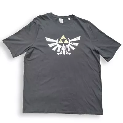 The Legend Of Zelda Ocarina Of Time Triforce Hyrule T Shirt Size 2XL • £9.50