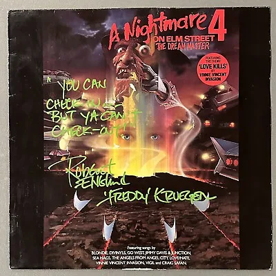 A Nightmare On Elm Street 4 Signed Soundtrack Vinyl Record Freddy Krueger Robert • $349.99