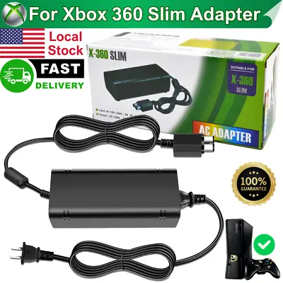 For Microsoft Xbox 360 Slim 360S Power Supply Adapter Brick Charger Power Cable • $17.85