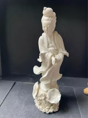 Vintage Chinese Blanc De Chine Glazed Porcelain Quan Yin • $20