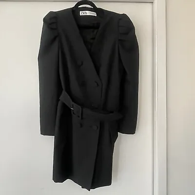 $30 • Buy Zara Mini Blazer Dress Black Size M BNWT