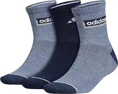 Adidas Men's Sport Linear High Quarter Socks (3-Pair) New Blue • $17.53