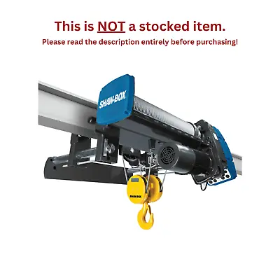 Shaw-box Sk Wire Rope Hoist - 5 Ton 39 Fpm 40 Ft. Lift Underhung Motorized • $17920
