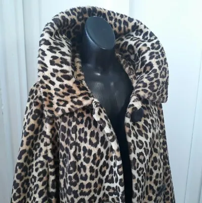 $120.60 • Buy Vintage 60s Leopard Cheetah Print Womens Coat Med. Sidney Blumenthal Kilimanjaro